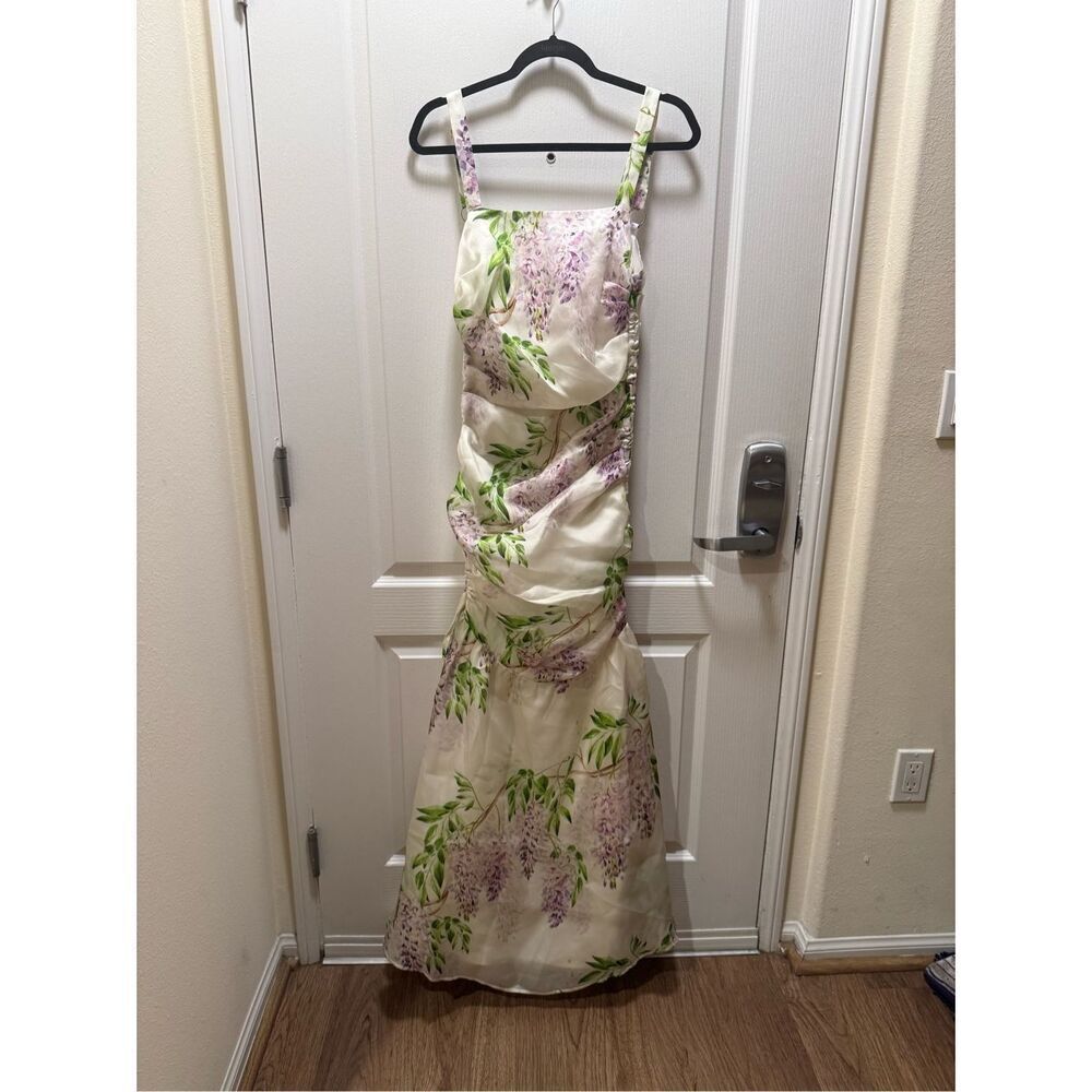 Sonya Moda Selena Resort Maxi Dress Wisteria print Wedding Guest size S NWT - Picture 3 of 6